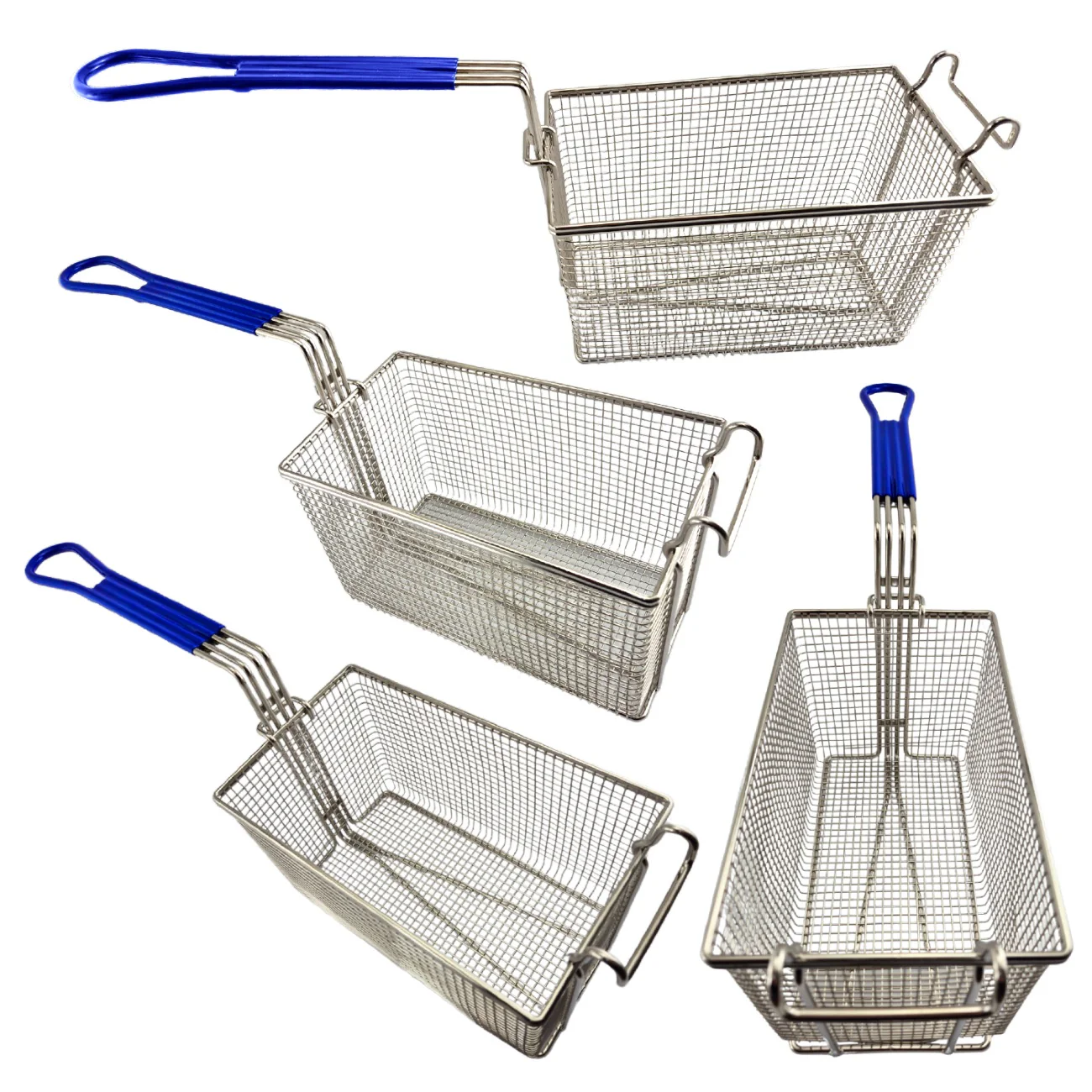 Deep Fryer Basket - Rectangle - Rubber Handle - Image 8