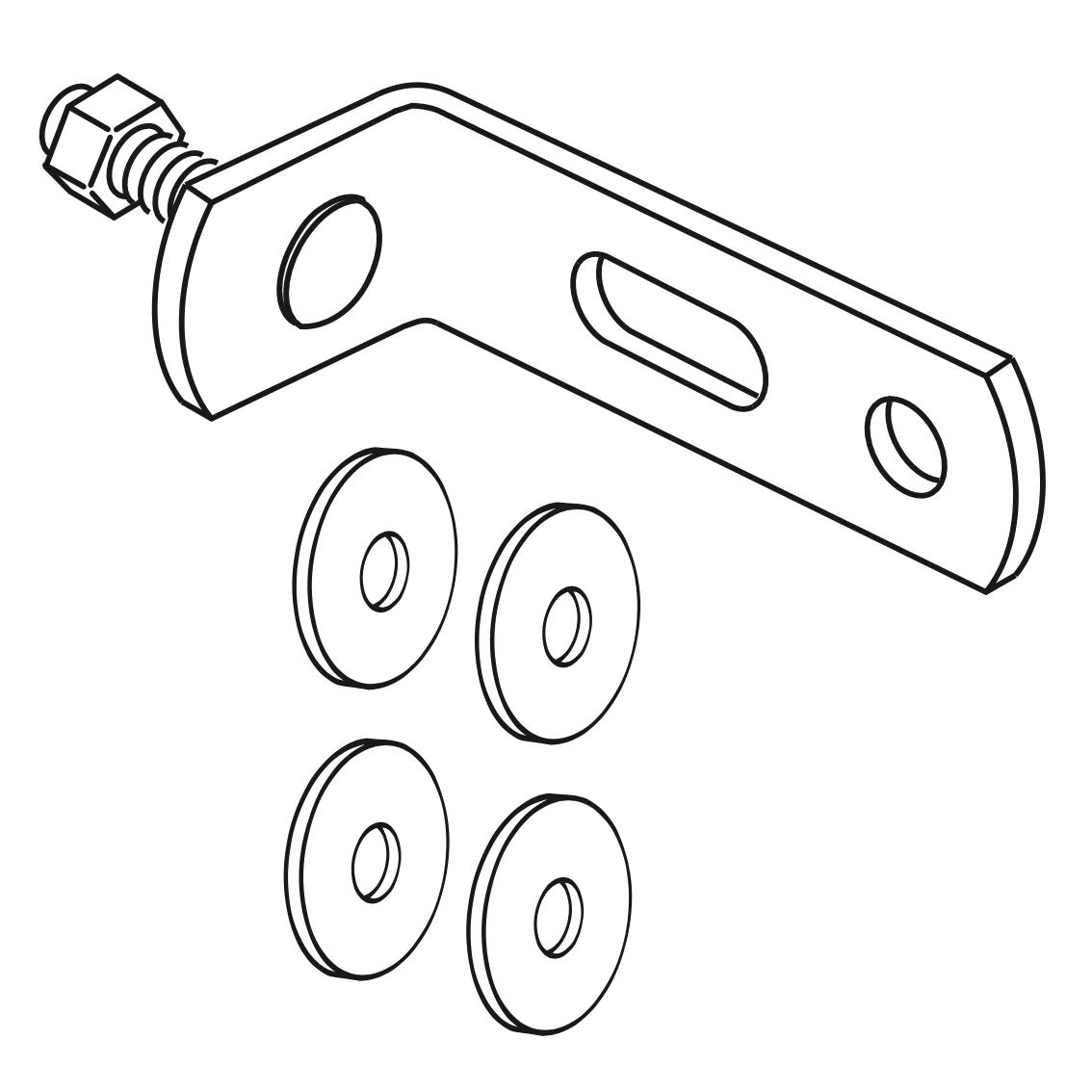 Low Clearance Wall Bracket Assembly - Galvanised - UFFLCWB - Image 4
