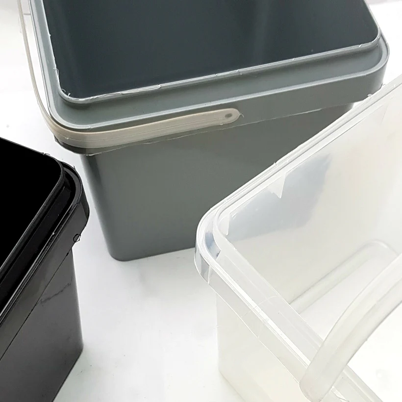 Plastic Buckets with Lid - 2.3 Litre - Clear - Qty 75 - Image 4