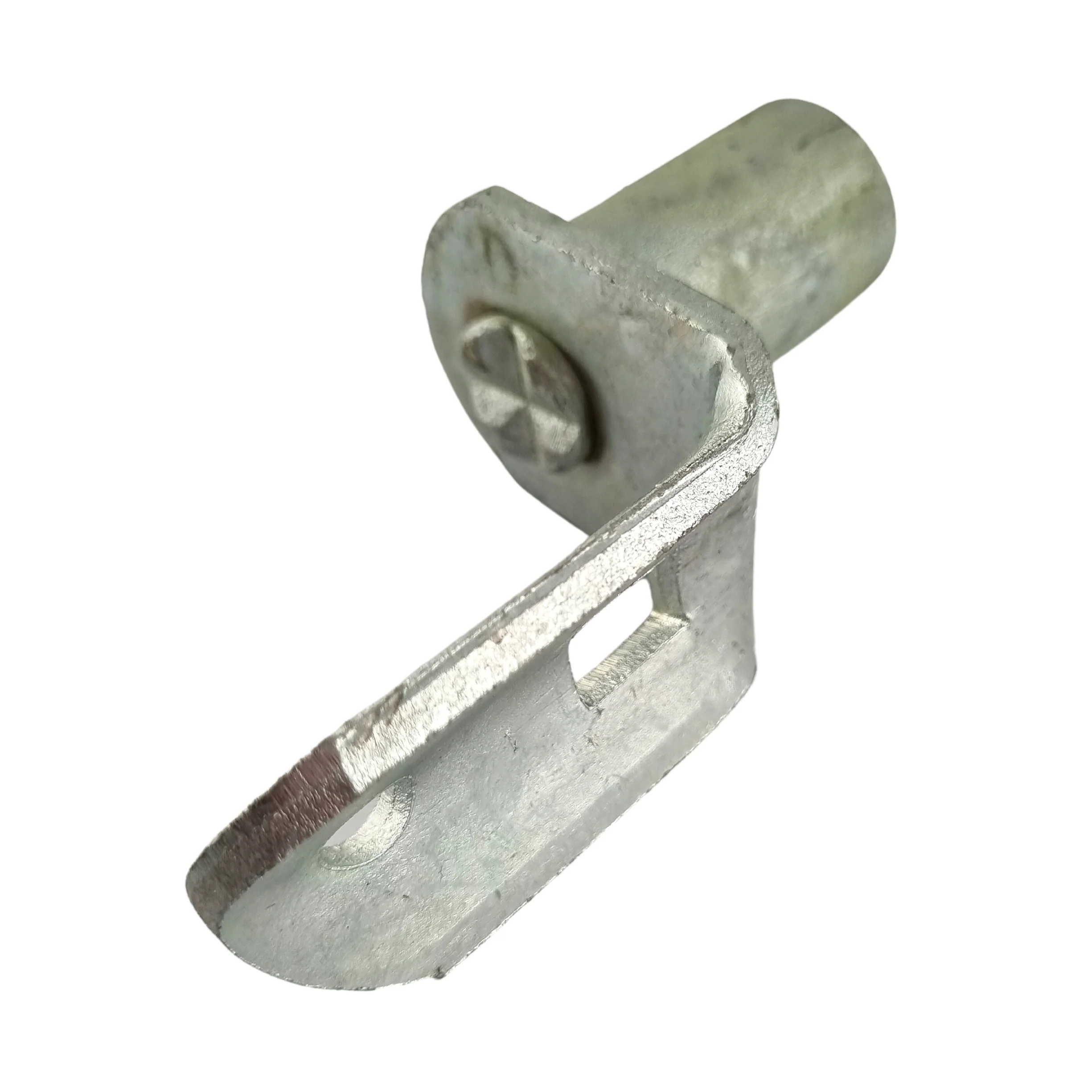 Short Plate Gudgeon - Heavy Duty - Round Flat Post Fitting - Galvanised - Image 5